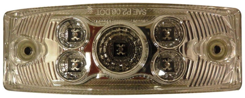 Autosmart KL-15113C-R Red Rectangular LED Clearance/Side Marker Light with Clear Lens - Image 4