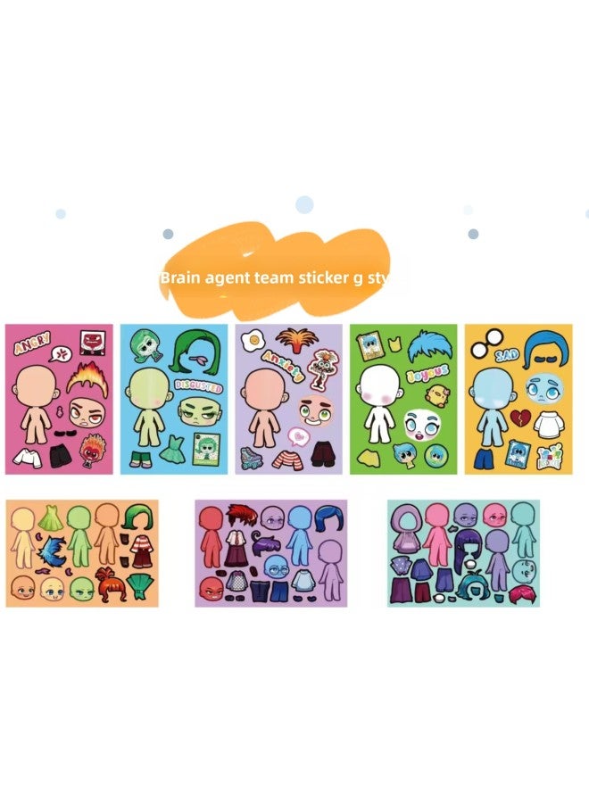 Rhythm Box Cute Sticker Sprunki Game Surrounding Sticker Book Toy DIY Children's Educational Hand Account 