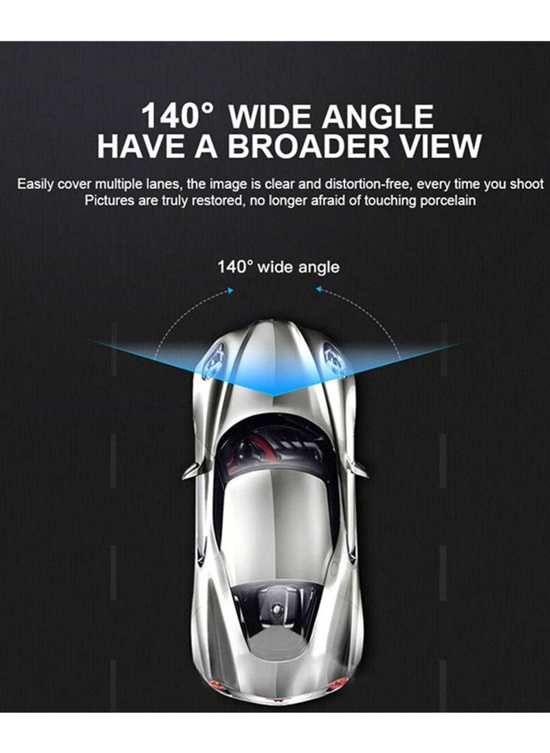 Furtey - 1080P 2.0 IPS Display Screen Tachograph Front & Inside & Rear Camera Driving Recorder 140°Wide Angle Support Night-Vision, Loop Recording ,Time-mark Motion Detection - Image 1
