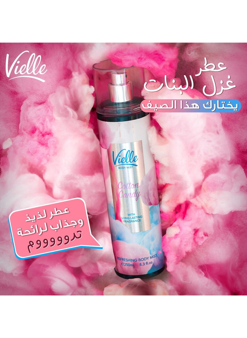 Vielle - Refreshing Body Mist With Long Lasting Fragrance, Cotton Candy - 250 Ml - Image 1