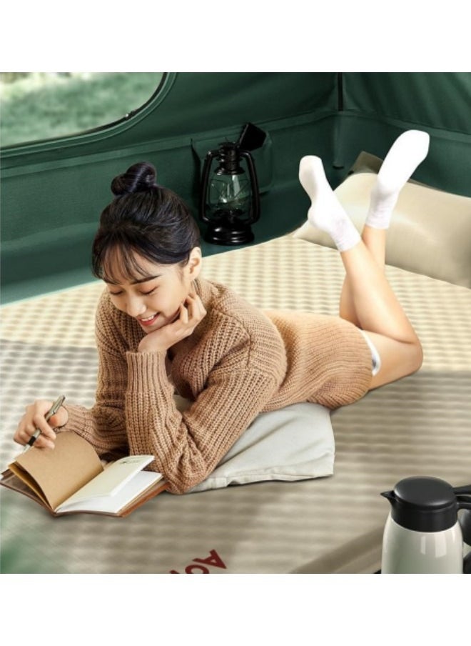 Aoran - Camping Hiking Self-Inflating Sleeping Mats Inflatable Mattress with a Built-in Electric Pump and Storage Bag Durable Inflatable Blow Up Airbed 192*66*4cm - Image 1