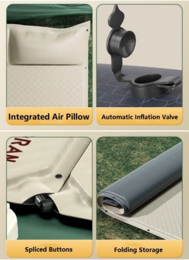 Aoran - Camping Hiking Self-Inflating Sleeping Mats Inflatable Mattress with a Built-in Electric Pump and Storage Bag Durable Inflatable Blow Up Airbed 192*66*4cm - Image 1
