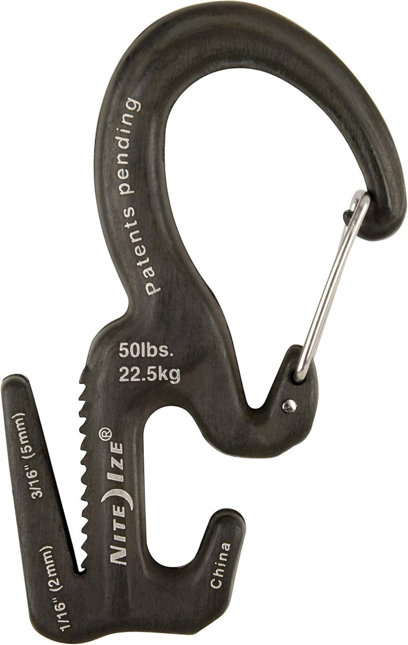 NiteIze Carabiner Clip/Rope Tightener, Silver, 2-3/4 in. (Pack of 2) - Image 3