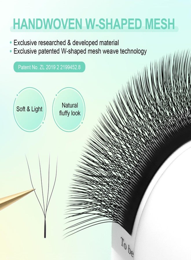 NAGARAKU W Eyelash Extension 4D Volume Premade 0.07mm C curl 12mm Faux Mink Matte Black Cluster Easy Fanning yy Eye Lashes - Image 3