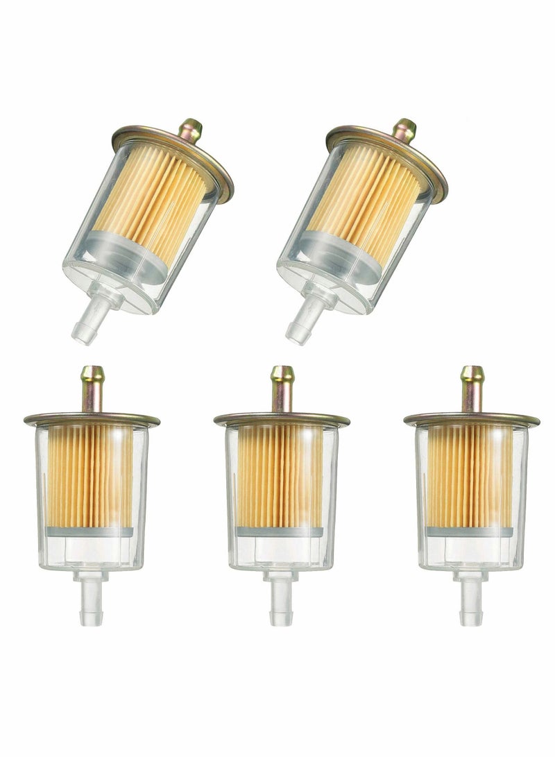 Excefore 3/8" Universal Fuel Filters Industrial Tractors Cars Trucks Motorcycles Gas Powered Engine Inline Gas Fuel Line(5 Pack) - Image 1