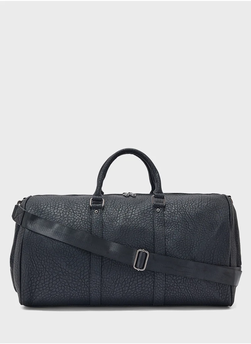 Robert Wood Skull Embossed Casual Duffle Bag