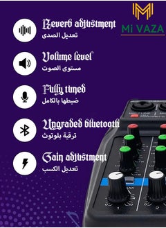 Mi VAZA Mi VAZA Sound Mixing Console Record 48V Phantom Power Monitor with USB  - Image 2