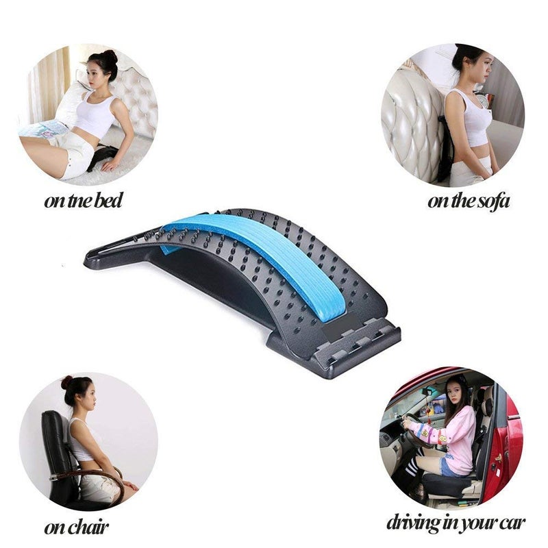 Tactine Back Stretcher Multi-Level Back Stretcher Back Pain Relief with Back Support Mate Magic Back Stretching Massage Posture Corrector Device (Multicolor) - Image 3