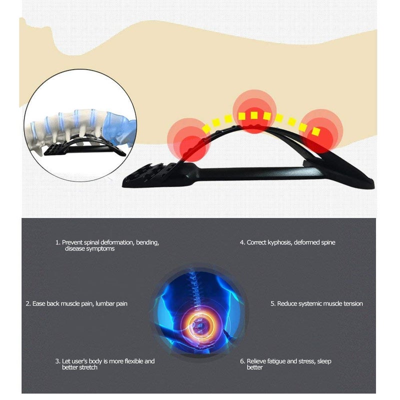 Tactine Back Stretcher Multi-Level Back Stretcher Back Pain Relief with Back Support Mate Magic Back Stretching Massage Posture Corrector Device (Multicolor) - Image 2