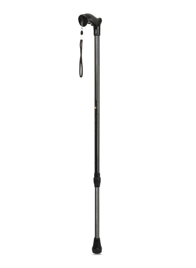 iwalk; Changing Lives iWalk Walking Stick for Old People, Adult Men/Women, Patients & Physically Challenged with Adjustable Height Strong Aluminium Body (Black) - Image 5