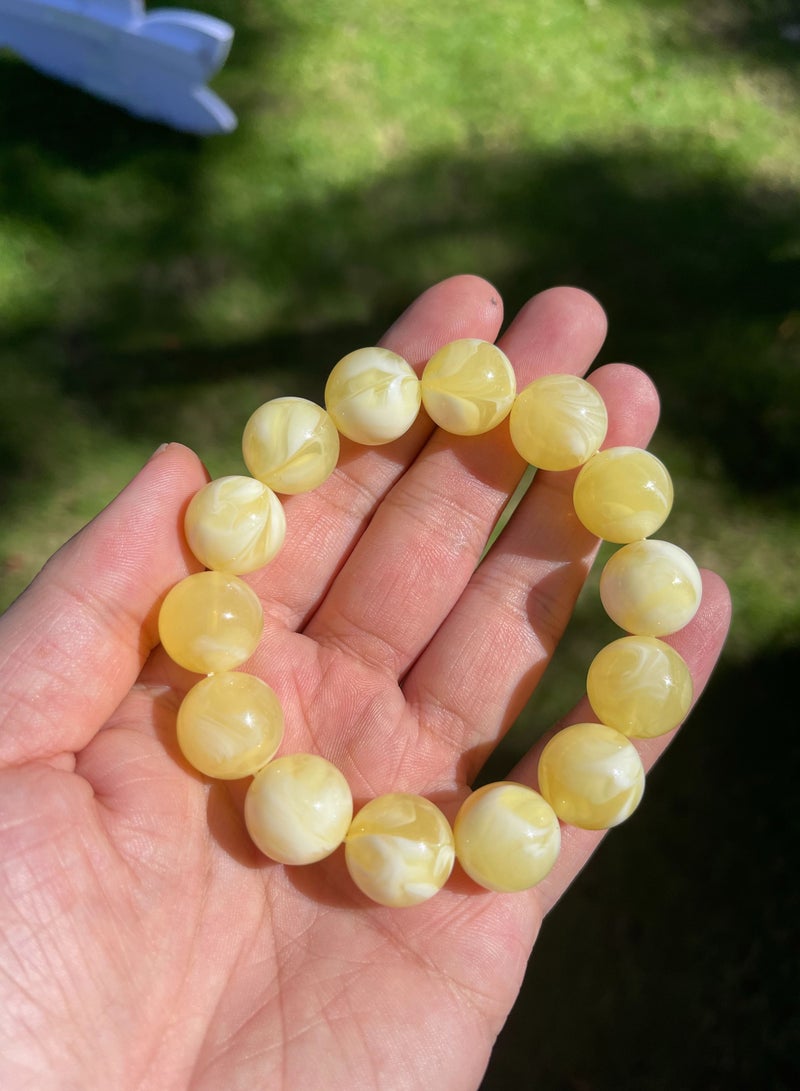 عام سوار مطرز كهرماني من الراتينج 18 مللي متر