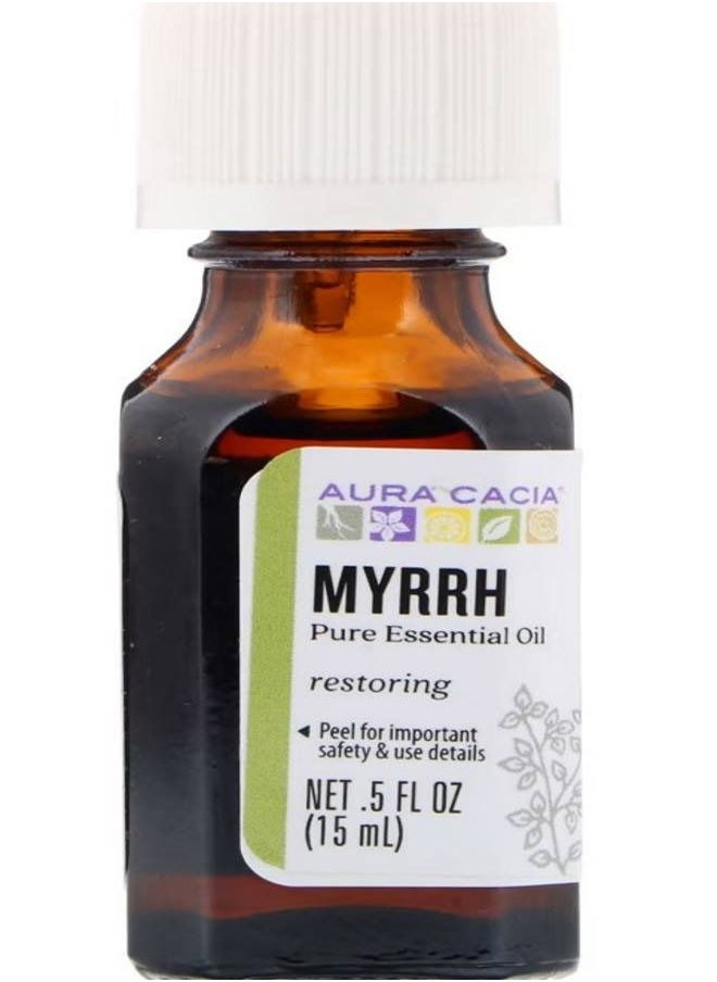 Aura Cacia Pure Essential Oil Myrrh 0.5 fl oz 15 ml  - Image 1