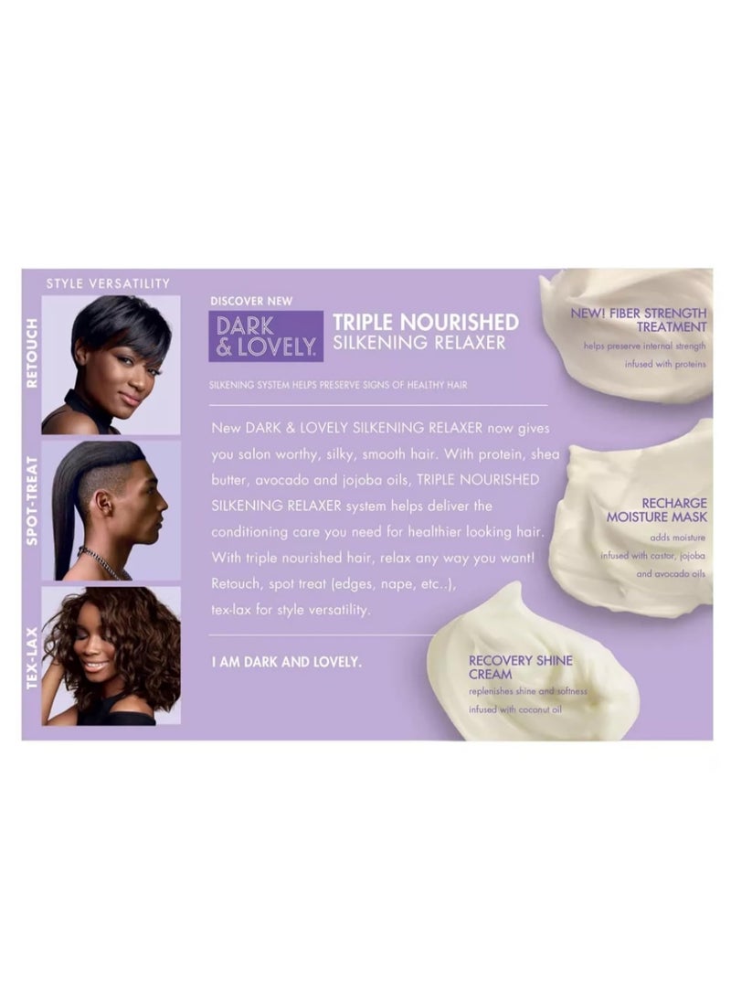 SoftSheen-Carson - SoftSheen-Carson Dark and Lovely Triple Nourished Silkening No-Lye Relaxer with Shea Butter, Regular - Image 1