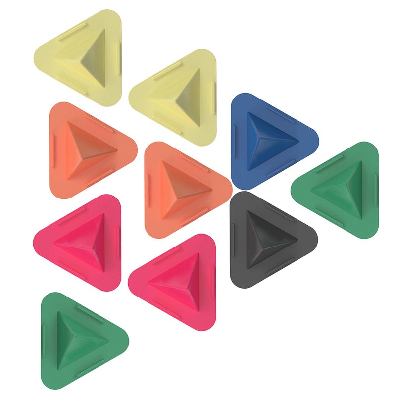 10 Pcs Simple Pyramid Bracket Mobile Phone Case Base Bracket Triangle Bracket Desktop Phone Holder for Smart Phone Tablet(Random Color) - Image 1