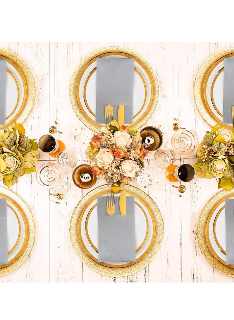 general 50-Pieces Disposable Dust-Free Dinner Napkins With Built-In Flatware Pocket Prefolded Cloth Like Paper Napkins For Wedding Dinner Or Party - Image 2