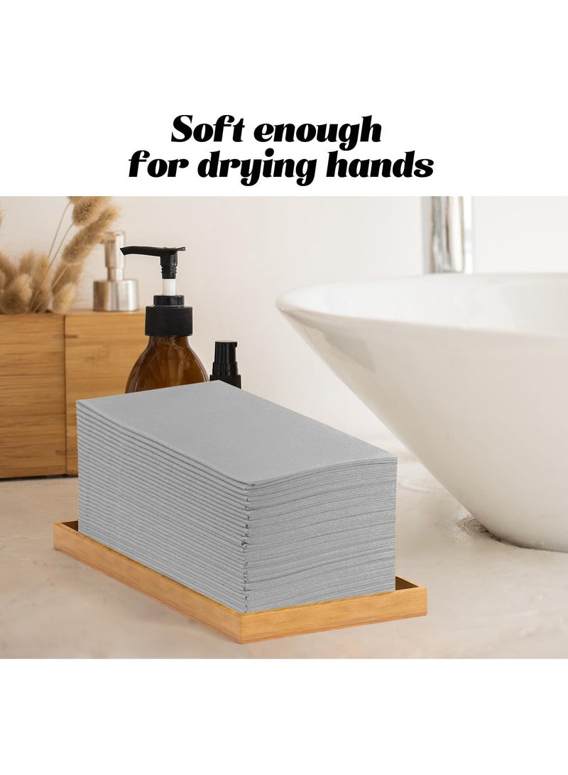 general 50-Pieces Disposable Dust-Free Dinner Napkins With Built-In Flatware Pocket Prefolded Cloth Like Paper Napkins For Wedding Dinner Or Party - Image 3