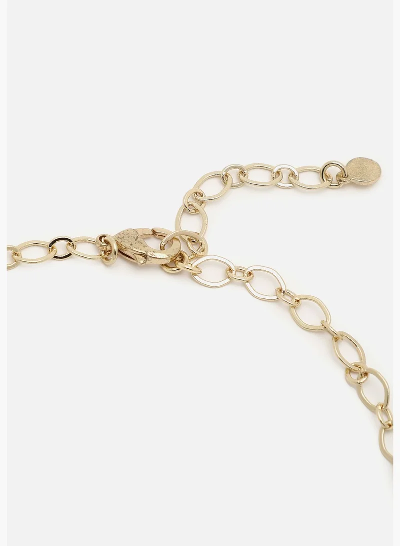 SOHI Gold Plated Designer Necklace