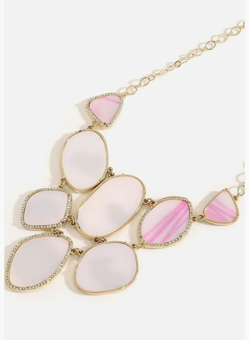 SOHI Gold Plated Designer Necklace