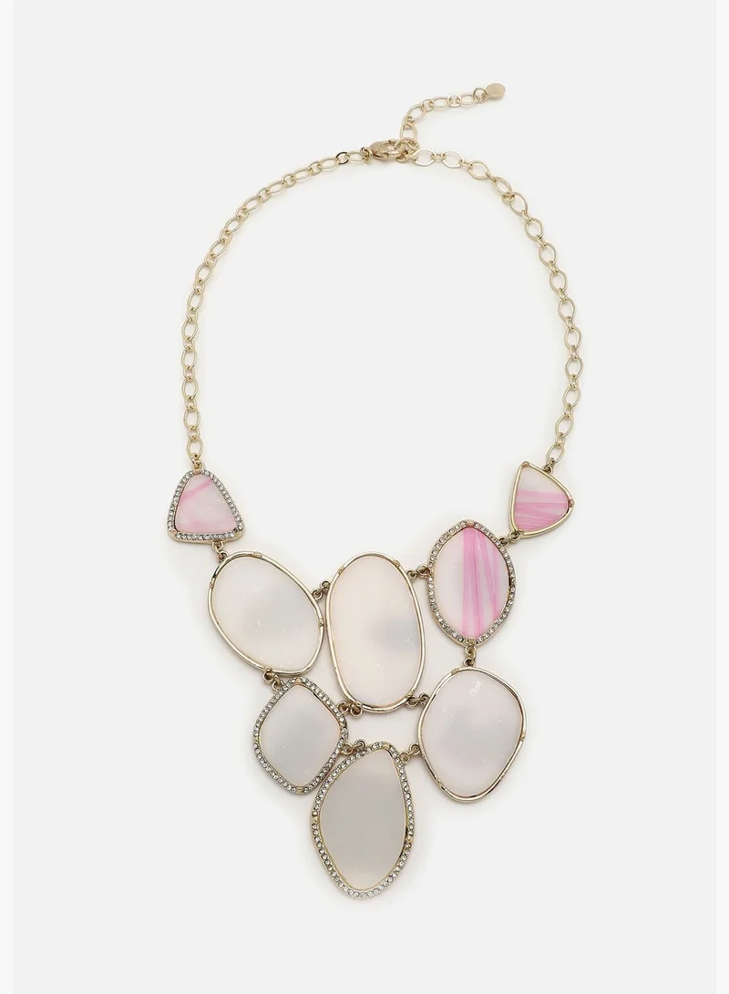 SOHI Gold Plated Designer Necklace