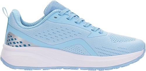 BRONAX Womens Wide Road Running Shoes Lace up Walking Size 8w Tennis Comfy Round Toe Lightweight Female Footwear Sneakers Pregnancy Zapatos Deportivos para Mujer Light Blue 39 - Image 5