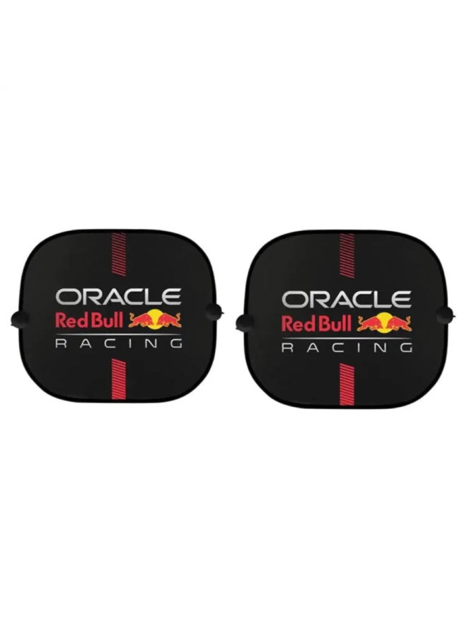 Red Bull 2-Piece Oracle Racing Universal Car Sunshade Black and Red 20 x 2 x 20 cm RBSB001 - Image 1