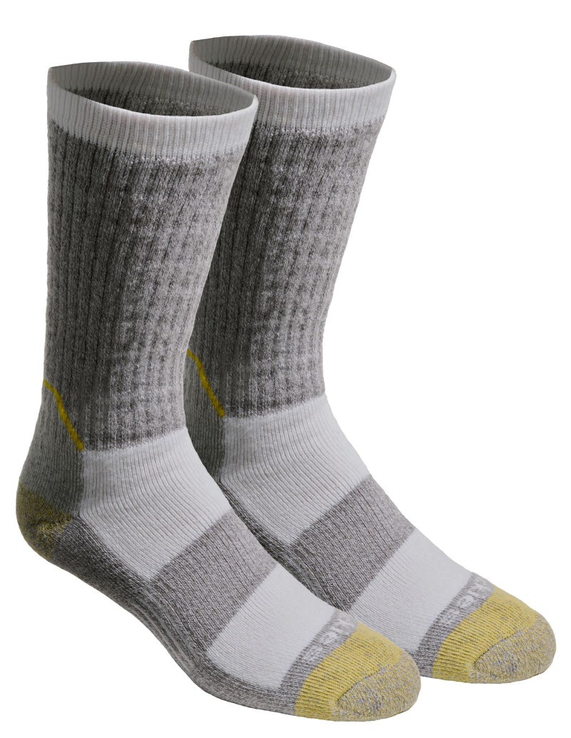 Dickies Men's Kevlar Reinforced Steel Toe Crew Socks, Grey (2 Pairs), Shoe Size: 6-12 - Image 1