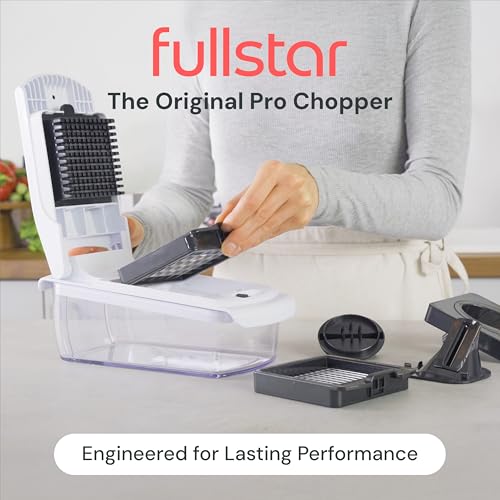 Fullstar فولستار الشيف المحترف الأصلي - قاطع الخضار ومقشر، قاطع الطعام مع حاوية، قاطع الفواكه، أدوات المطبخ والهدايا، أساسيات المنزل (2 في 1، أبيض) - Image 2
