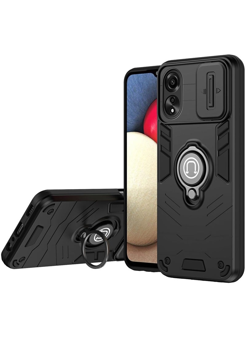 GOLDEN MASK GOLDEN MASK For Oppo Reno 8T 4G Armored Window Bracket Camera Shield Cover Camera Lend Protection With Ringe (Black)  - Image 1