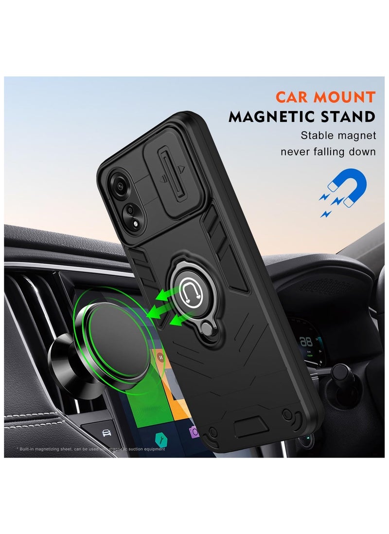GOLDEN MASK GOLDEN MASK For Oppo Reno 8T 4G Armored Window Bracket Camera Shield Cover Camera Lend Protection With Ringe (Black)  - Image 4