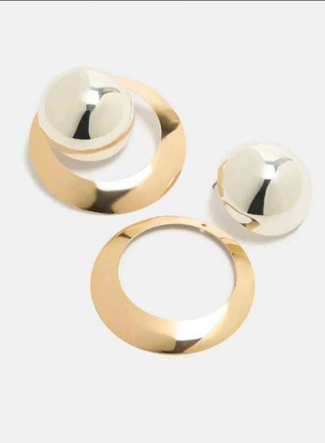 PARFOIS Multicolour Hoop and sphere earjacket earrings for Women | Best Price UAE