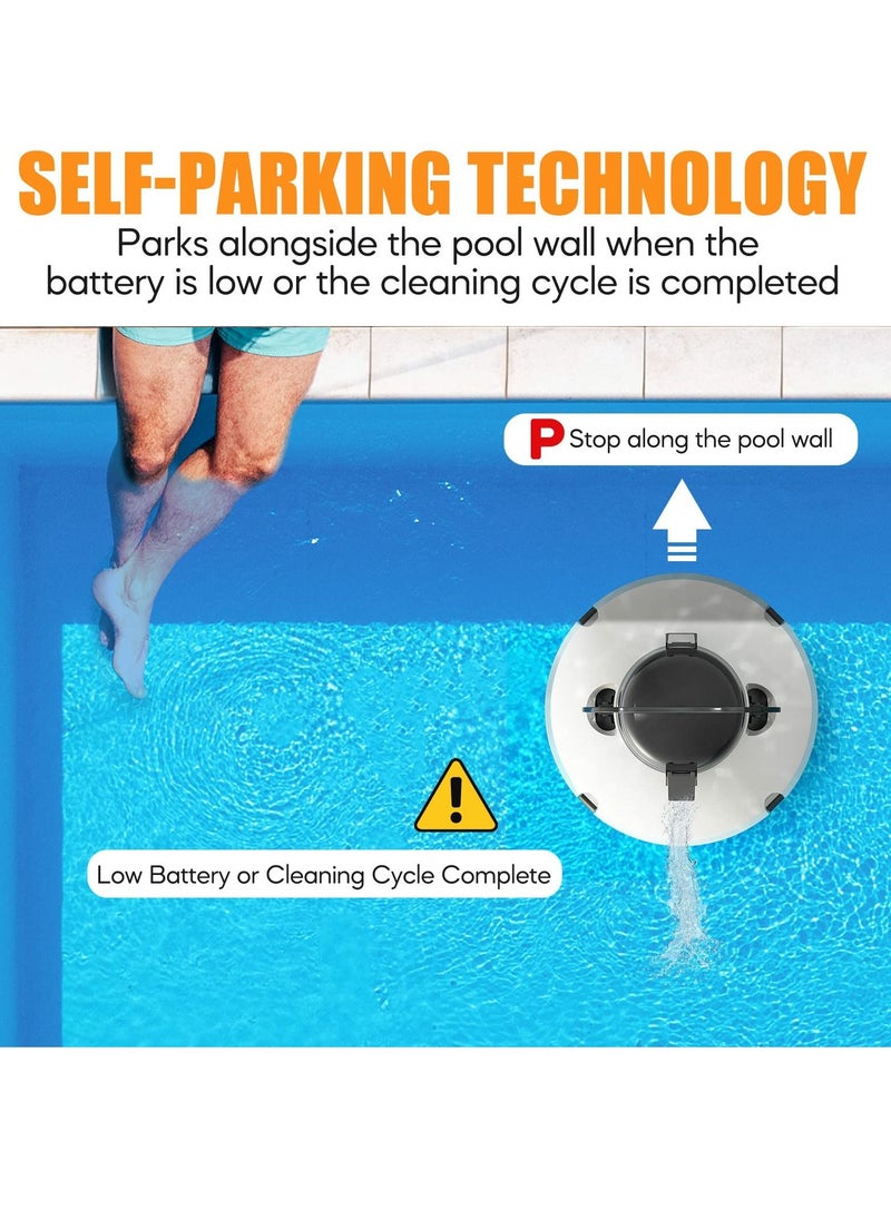 Excefore - Cordless Robotic Pool Cleaner, Pool Vacuum for Above Ground Pool, Dual-Drive Motors, 90-120 Mins Working Time, IPX8 Waterproof, Lightweight, Auto-Dock Technology - Image 1