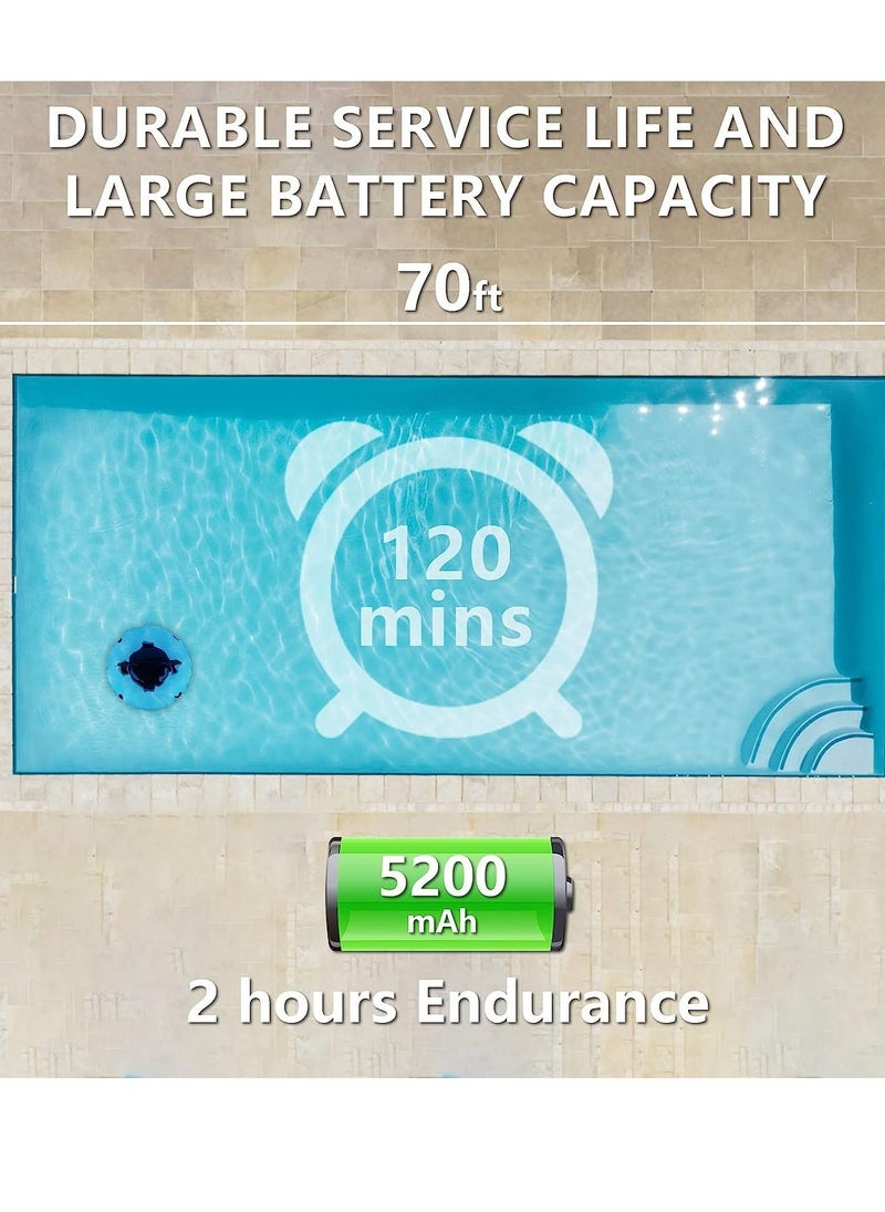 Excefore - Cordless Robotic Pool Cleaner, Pool Vacuum for Above Ground Pool, Dual-Drive Motors, 90-120 Mins Working Time, IPX8 Waterproof, Lightweight, Auto-Dock Technology - Image 1