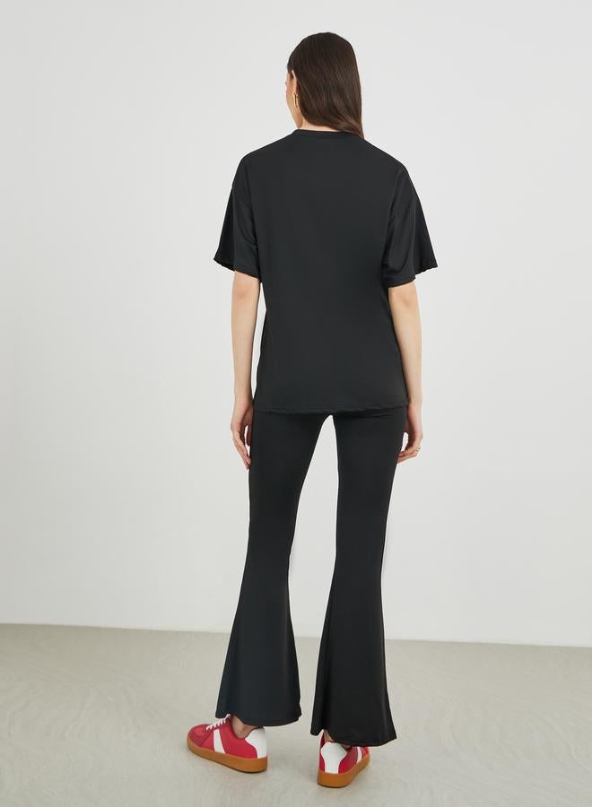 Take Two Cherry Printed Short Sleeve T-Shirt and Leggings Co-Ords - Image 5