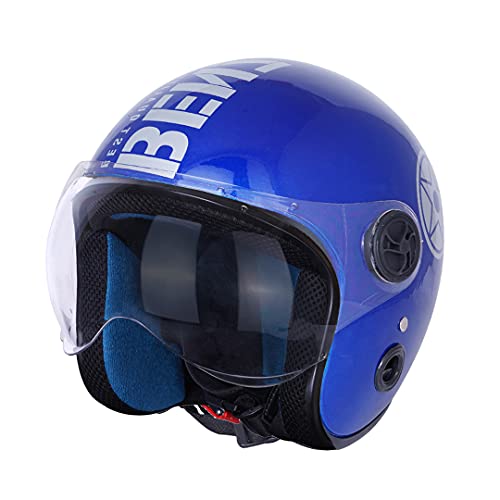 Sage Square Two Wheeler ISI Marked Guardian Cruiser Open face Helmet for Men and Women (Blue Gloosy), ABS - Image 2