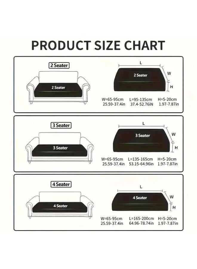L Shaped Sofa Cover Washable Bohemian Style Black Gray Sliky Fiber Fabric Protector - Image 4