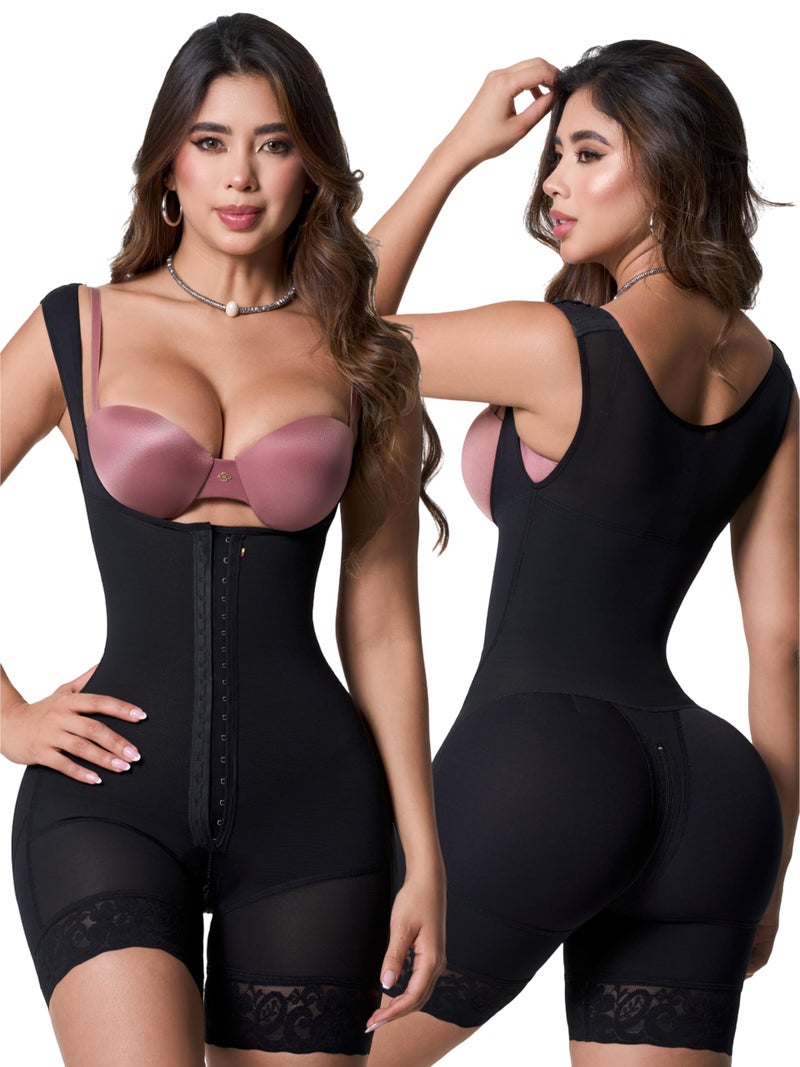 Sonryse PP-211 Tummy Tuck Compression Garment for Women Fajas Colombianas Reductoras y Moldeadoras Stage 2 Black Faja Small - Image 1