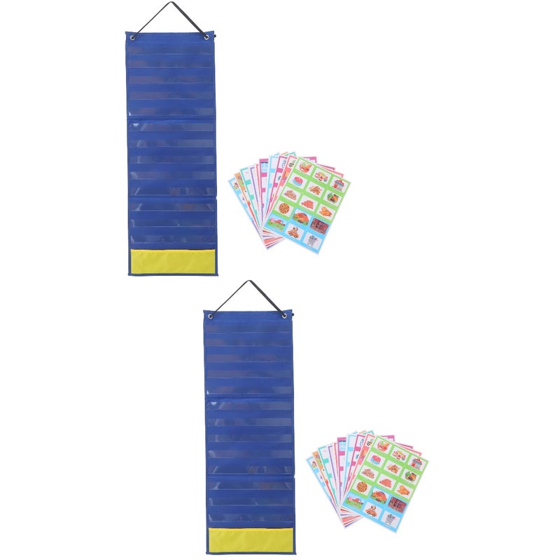 2 Sets of Calendar Chart for Kids Hanging Visual Chore Chart Kids Schedule Planning Chart Kids Behavior Chart - Image 1