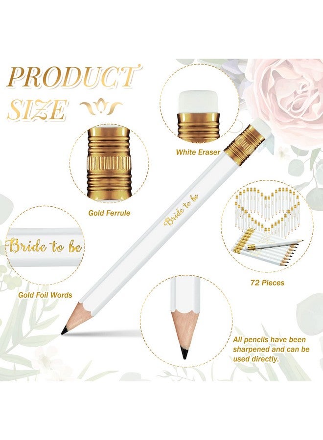 Chinco 72 Pieces Bridal Shower Game Pencils Wedding Pencils Pre Sharpened Mini Short Pencils 4 Inch Game Pencils Bridal Pencils For Wedding Shower Favors Presents Gifts Golf Classroom School (Classic)  - Image 3