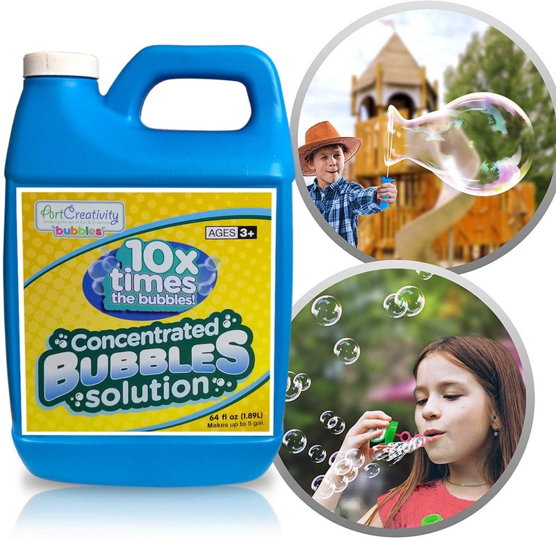 ArtCreativity Concentrated Bubble Solution Refill for Bubble Toys Huge 64oz Concentrated Liquid Makes Up to 5 Gallon NonToxic Liquid for Bubble Machine Toy Guns Wands Bubble Lawn Mower and More - Image 3