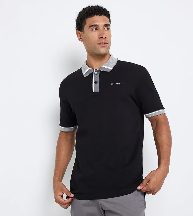 بين شيرمان Ben Sherman Men's Short Sleeve Solid Polo Tees