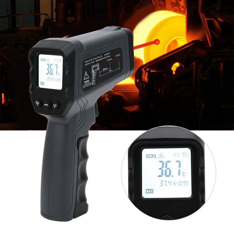 مقياس حرارة أخباري رقمي غير متصل DT8011E لقياس درجات الحرارة العالية (50 درجة مئوية إلى 1100 درجة مئوية) - Image 1
