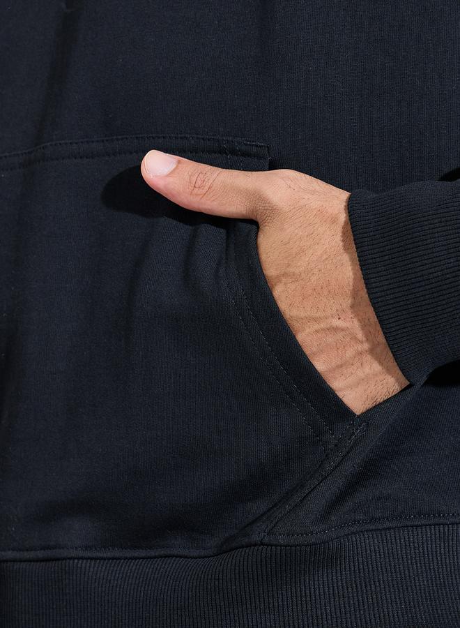 Styli Black Printed Oversized Hoodie - Image 4