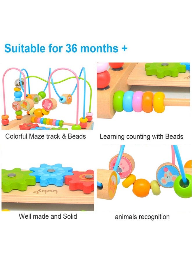 Boby Bead Maze for Babies 6-12 Months,Wooden Educational Abacus Beads Circle Toddler Toys - Colorful Roller Coaster Activity Game,Great Gift for Babies Toddlers Girls and Boys - Image 3