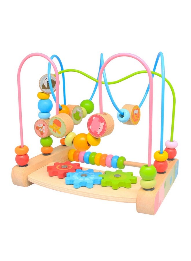Boby Bead Maze for Babies 6-12 Months,Wooden Educational Abacus Beads Circle Toddler Toys - Colorful Roller Coaster Activity Game,Great Gift for Babies Toddlers Girls and Boys - Image 1