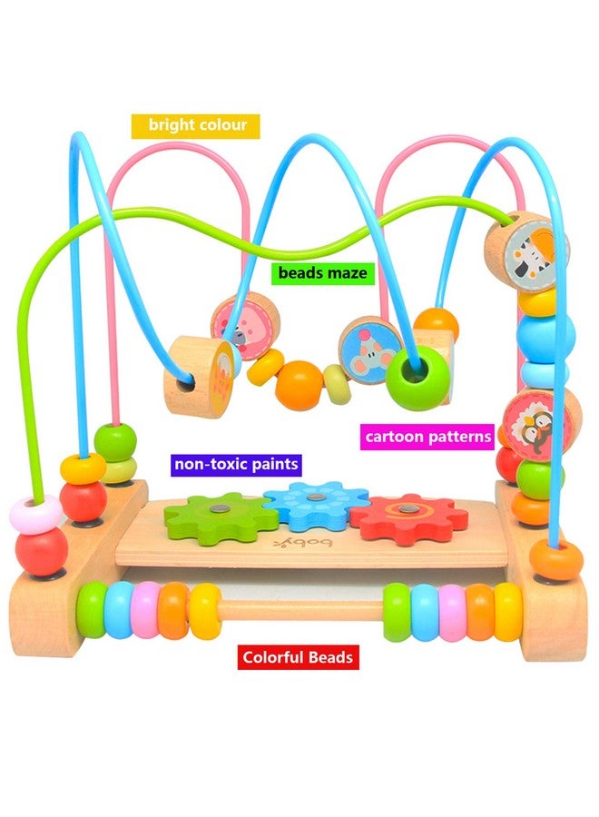 Boby Bead Maze for Babies 6-12 Months,Wooden Educational Abacus Beads Circle Toddler Toys - Colorful Roller Coaster Activity Game,Great Gift for Babies Toddlers Girls and Boys - Image 2