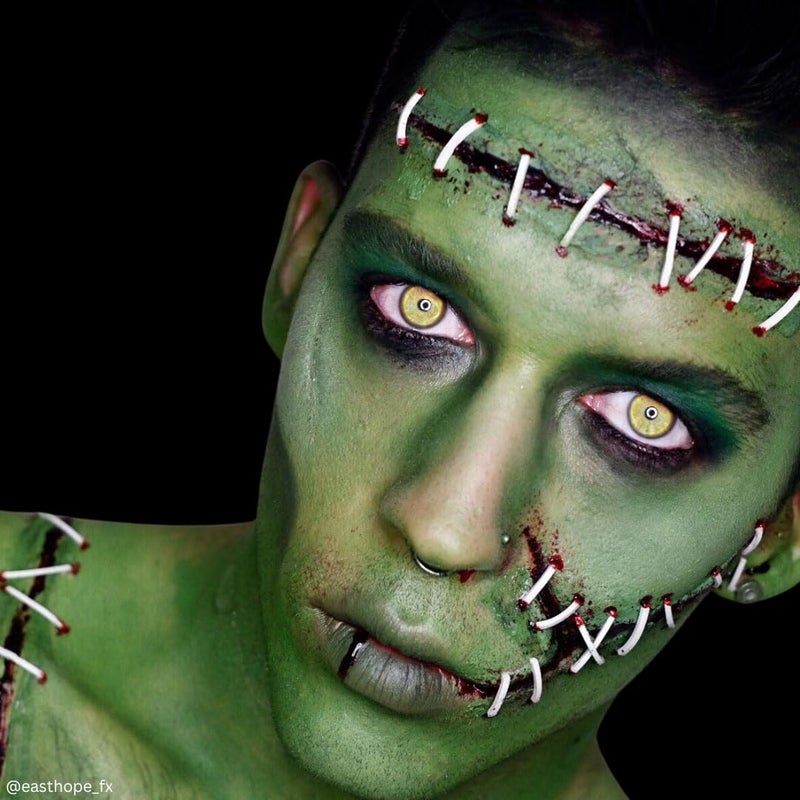 Mehron Makeup Tri-Color Character Makeup Palette | Halloween, Special Effects and Theater Cream FX Palette | Face Paint .7 oz (20 g) (Monster) - Image 3