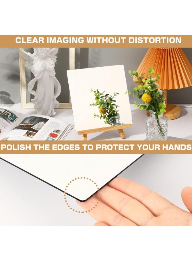 4 Pack Self Adhesive Acrylic Mirror Tiles, Flexible Plastic Mirror Sheets Wall Stickers, 1.5MM Thick, 8 x 8 inch, Small Frameless Mirror (Unframed, Square, Transparent) - Image 4