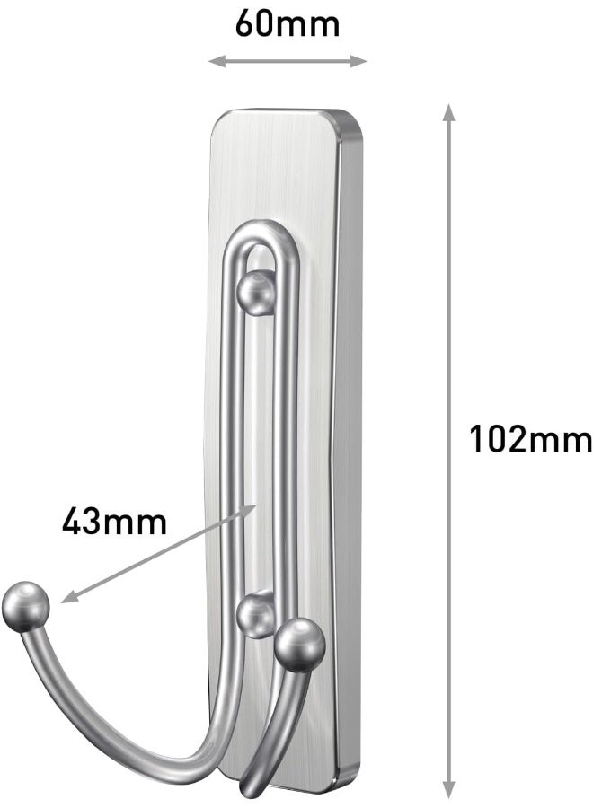 Command Bath Satin Nickel Large Double Hook - Image 3