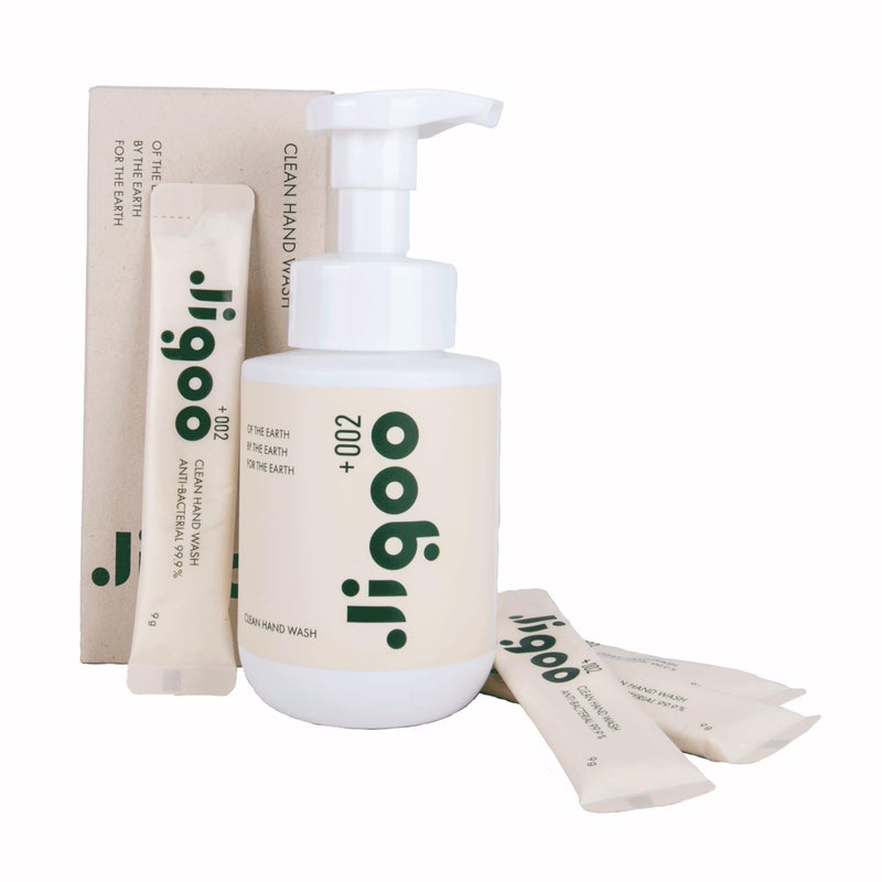 Jigoo Earths Future 8oz Hand wash foaming bottle and 4 refills