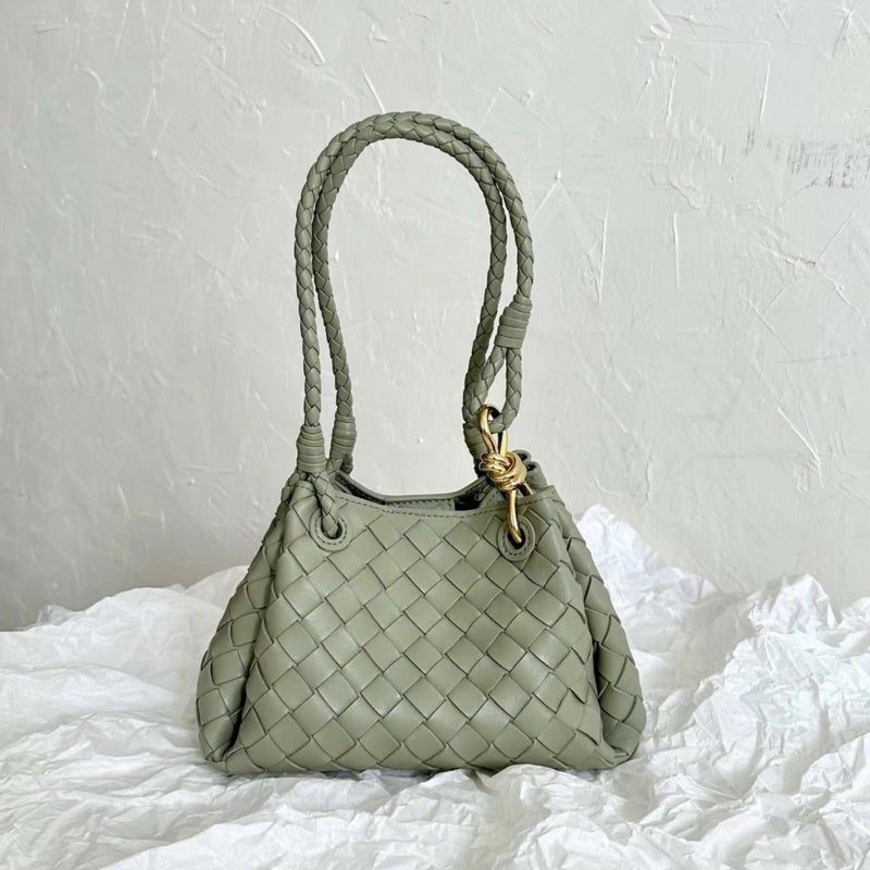 Women's Woven Leather Shoulder Bag - Image 1